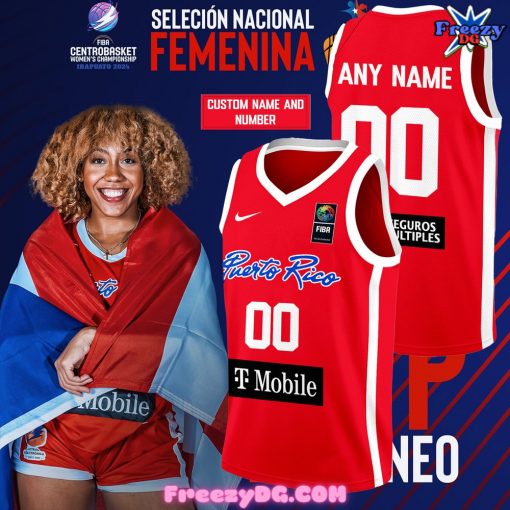 Puerto Rico FIBA CentroBasket Women’s Championship 2024 Red Basketball Jersey