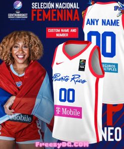 Puerto Rico FIBA CentroBasket Women’s Championship 2024 White Basketball Jersey