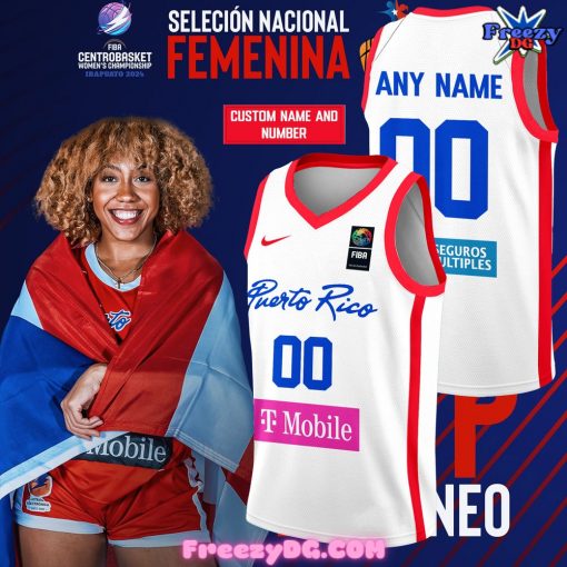 Puerto Rico FIBA CentroBasket Women’s Championship 2024 White Basketball Jersey