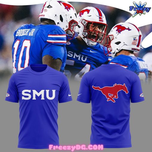 SMU Mustangs Football Special Edition Blue T-Shirt