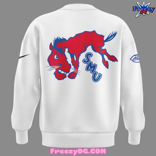 SMU Mustangs Football White Sweatshirt