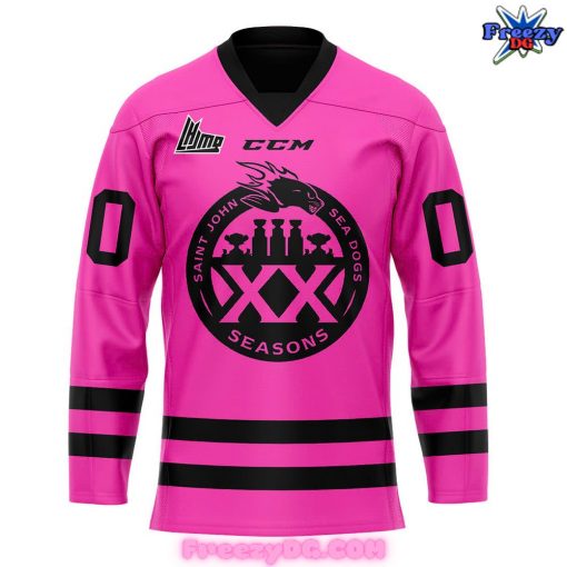 Saint John Sea Dogs Special Pink Hockey Jersey