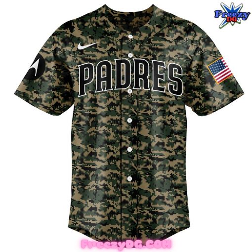 San Diego Padres 2024 Veterans Day Camo Baseball Jersey