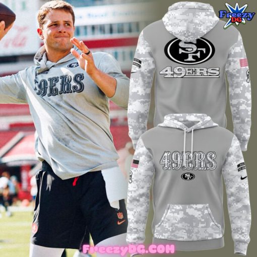 San Francisco 49ers Salute to Service White Camo Hoodie