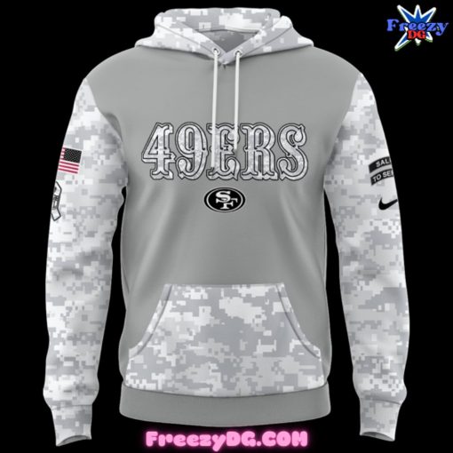 San Francisco 49ers Salute to Service White Camo Hoodie