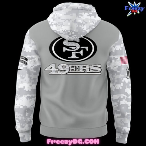 San Francisco 49ers Salute to Service White Camo Hoodie