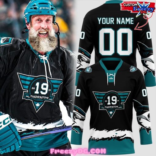 San Jose Sharks Thornton #19 Custom Hockey Jersey