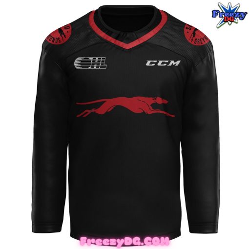 Soo Greyhounds Back In Black Special Hockey Jersey