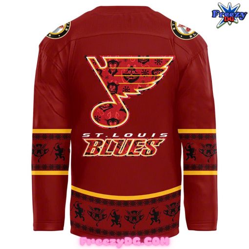 St. Louis Blues Christmas Devil Krampus 2024 Hockey Jersey