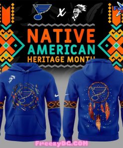 St. Louis Blues Native American Heritage Month 2024 Hoodie