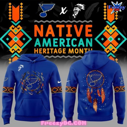 St. Louis Blues Native American Heritage Month 2024 Hoodie