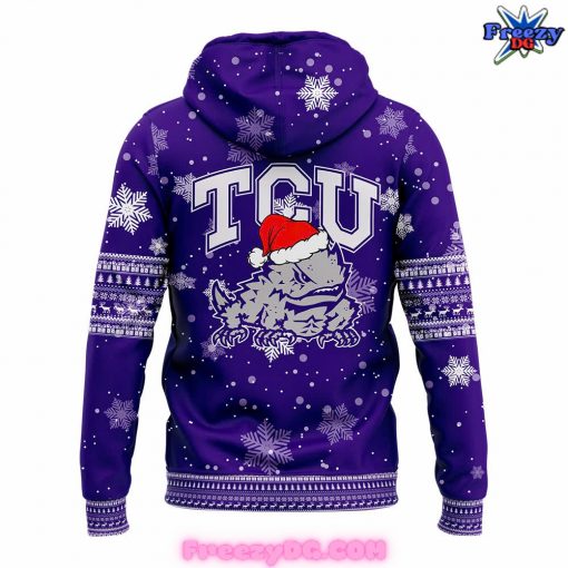 TCU Horned Frogs Merry Christmas 2024 Purple Hoodie