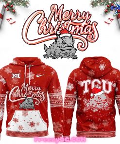 TCU Horned Frogs Merry Christmas 2024 Red Hoodie