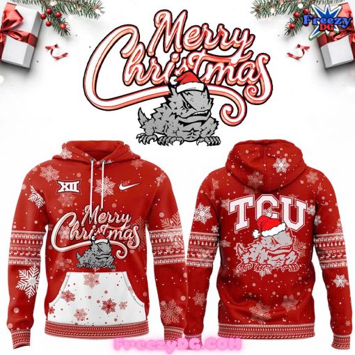 TCU Horned Frogs Merry Christmas 2024 Red Hoodie