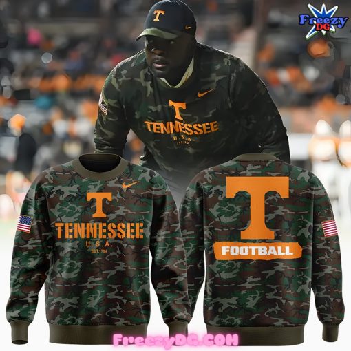 Tennessee Volunteers Salute to Service 2024 Camo Sweatshirt