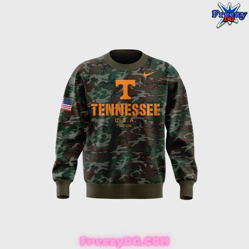 Tennessee Volunteers Salute to Service 2024 Camo Sweatshirt