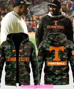 Tennessee Volunteers Salute to Service 2024 Camo Zip Hoodie