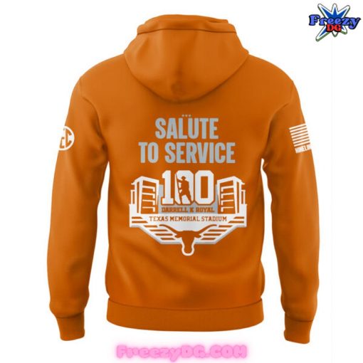 Texas Forever Salute to Service 100th Anniversary Special Orange Hoodie