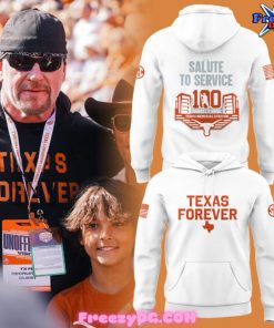 Texas Forever Salute to Service 100th Anniversary Special White Hoodie