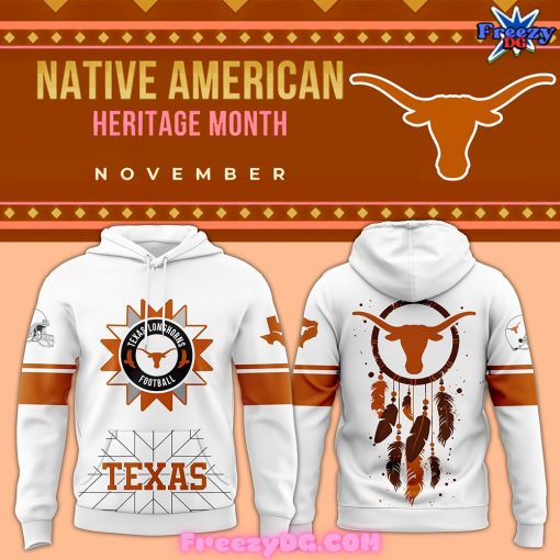 Texas Longhorns 2024 Native American Special White Hoodie