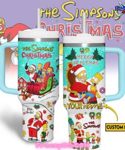 Simpsons Christmas Custom Stanley Tumbler Cup