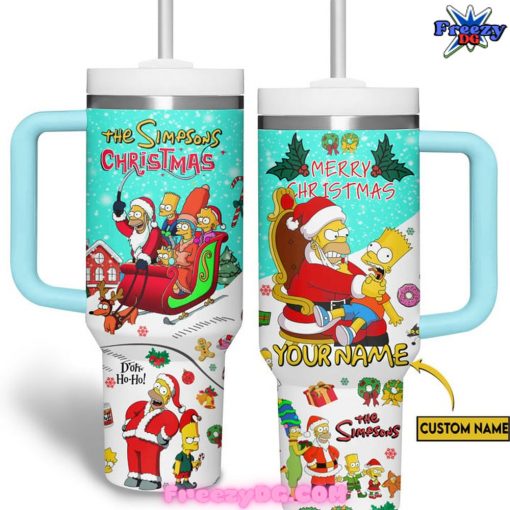 Simpsons Christmas Custom Stanley Tumbler Cup