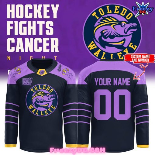 Toledo Walleye Hockey Fights Cancer Night 2024 Hockey Jersey