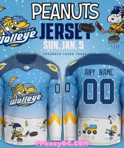 Toledo Walleye Peanuts Night Hockey Jersey