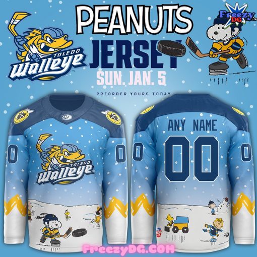 Toledo Walleye Peanuts Night Hockey Jersey