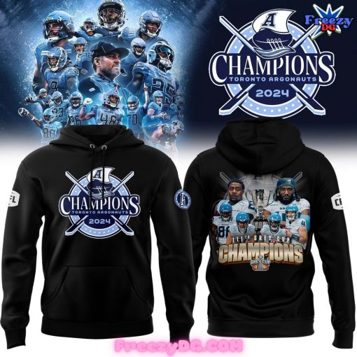 Toronto Argonauts Grey Cup Champions 2024 Black Hoodie