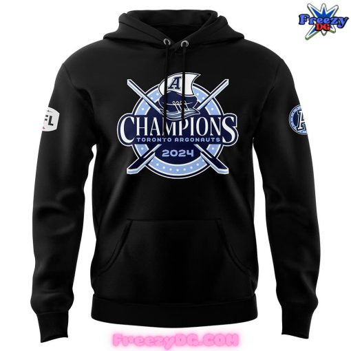 Toronto Argonauts Grey Cup Champions 2024 Black Hoodie