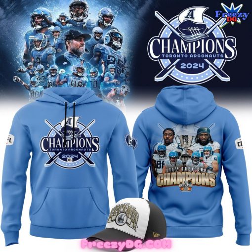 Toronto Argonauts Grey Cup Champions 2024 Blue Hoodie