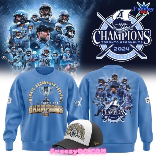 Toronto Argonauts Grey Cup Champions 2024 Blue Sweatshirt