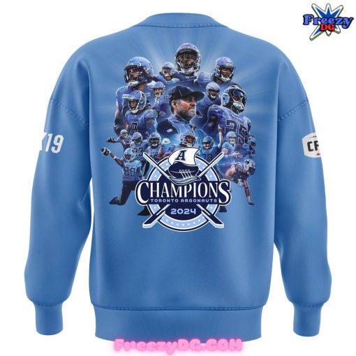 Toronto Argonauts Grey Cup Champions 2024 Blue Sweatshirt