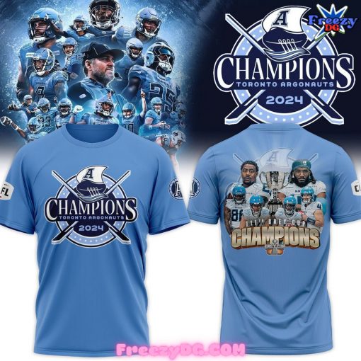 Toronto Argonauts Grey Cup Champions 2024 Blue T-Shirt