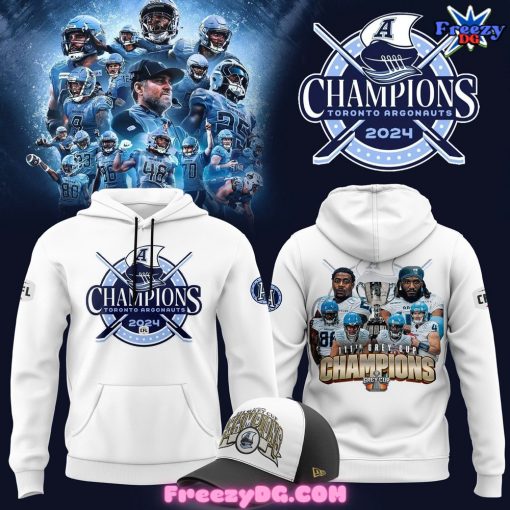 Toronto Argonauts Grey Cup Champions 2024 White Hoodie