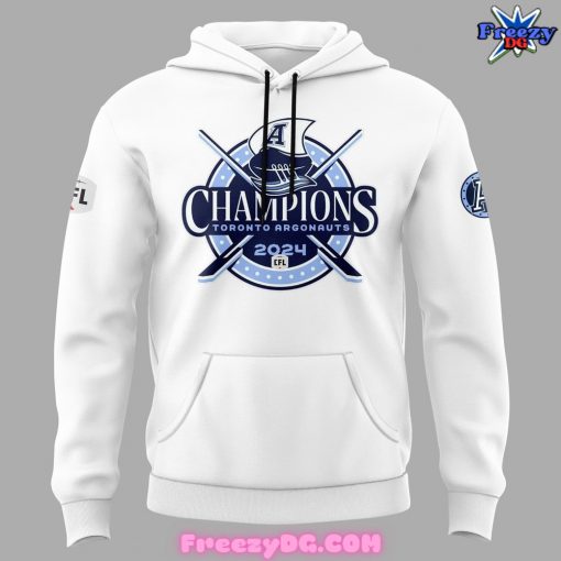 Toronto Argonauts Grey Cup Champions 2024 White Hoodie