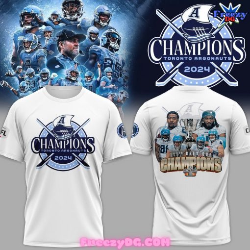 Toronto Argonauts Grey Cup Champions 2024 White T-Shirt