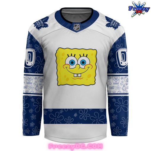 Toronto Maple Leafs Spongebob 25th Anniversary Custom Hockey Jersey