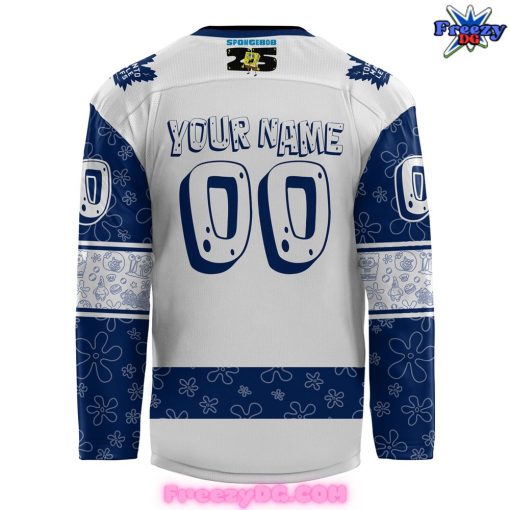 Toronto Maple Leafs Spongebob 25th Anniversary Custom Hockey Jersey