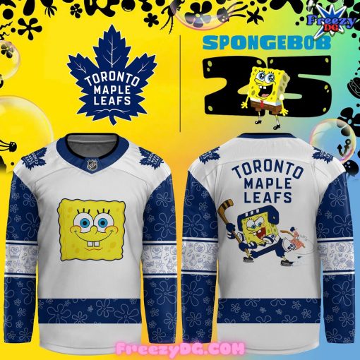 Toronto Maple Leafs Spongebob 25th Anniversary Hockey Jersey