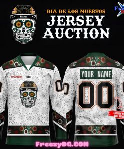 Utah Grizzlies Dia de los Muertos White Hockey Jersey