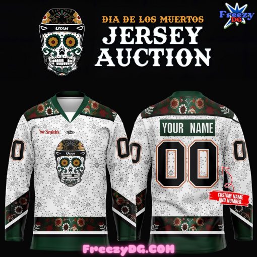 Utah Grizzlies Dia de los Muertos White Hockey Jersey