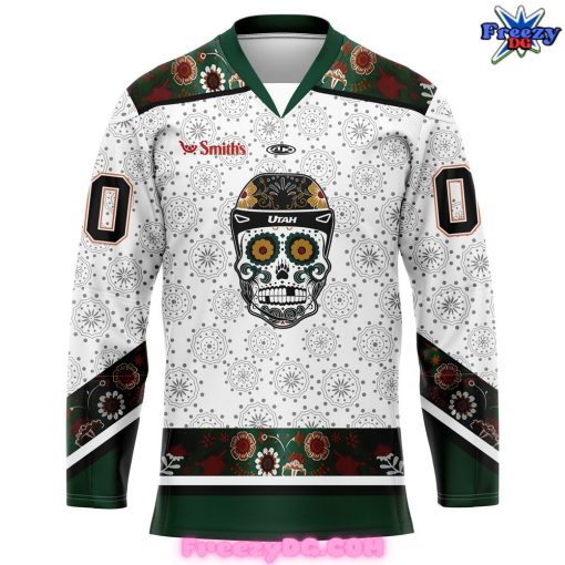 Utah Grizzlies Dia de los Muertos White Hockey Jersey