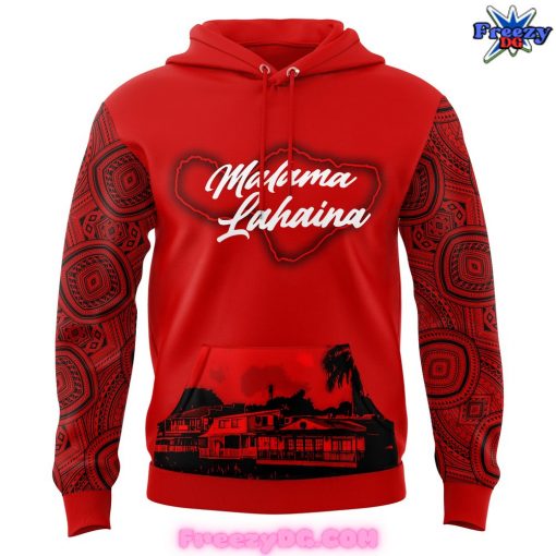 Utah Utes Football Malama Lahaina Special Red Hoodie