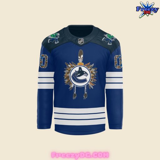 Vancouver Canucks Native American Heritage Month 2024 Hockey Jersey