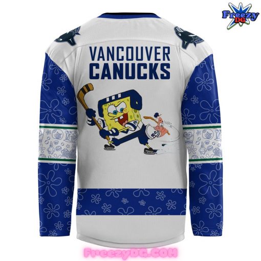 Vancouver Canucks Spongebob 25th Anniversary Hockey Jersey