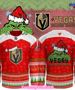 Vegas Golden Knights Grinch Christmas Special Hockey Jersey