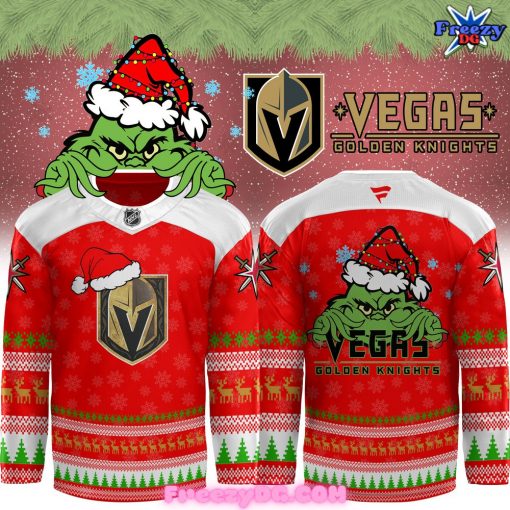 Vegas Golden Knights Grinch Christmas Special Hockey Jersey