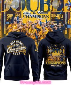 West Virginia Mountaineers Soccer SUN BELT Champions 2024 Hoodie